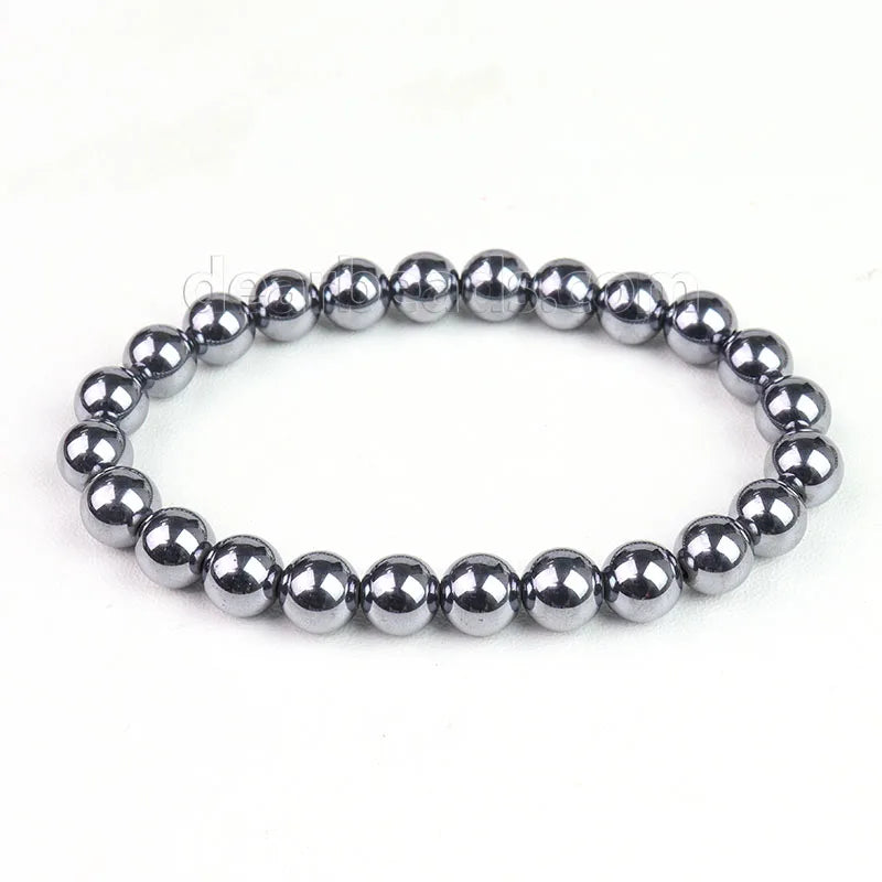 Wholesale Real Natural Terahertz Stone Bead Bracelet Healing Crystal Gemstone Bracelets