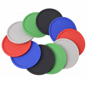Factory Supply Iunine Classic 5mm Thick Eco-Friendly Silicone Coaster Cup Pad Mold Custom Logo Shape Embossed Design Durable
