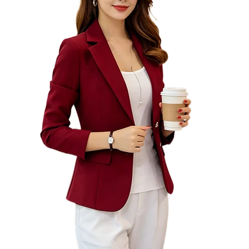 S-2XL Women's Blazers Winter Brand New Fashion Plus Size Jackets Female Long Sleeve Manteau
