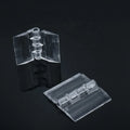 Modern Clear Acrylic Mini Folding Hinge Transparent Home Office Kitchen Furniture Easy Installation Multi-Size Options