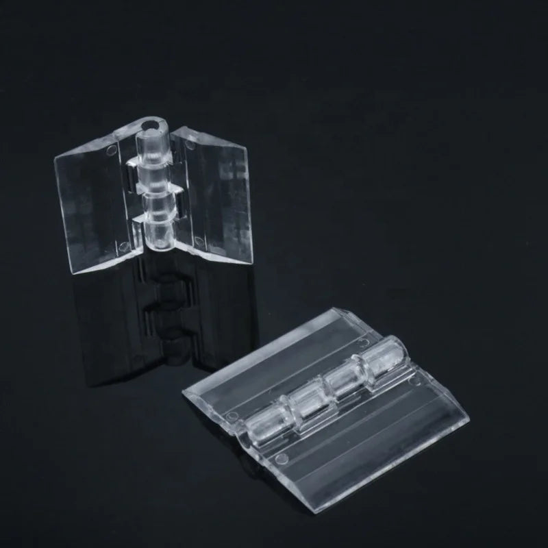 Modern Clear Acrylic Mini Folding Hinge Transparent Home Office Kitchen Furniture Easy Installation Multi-Size Options