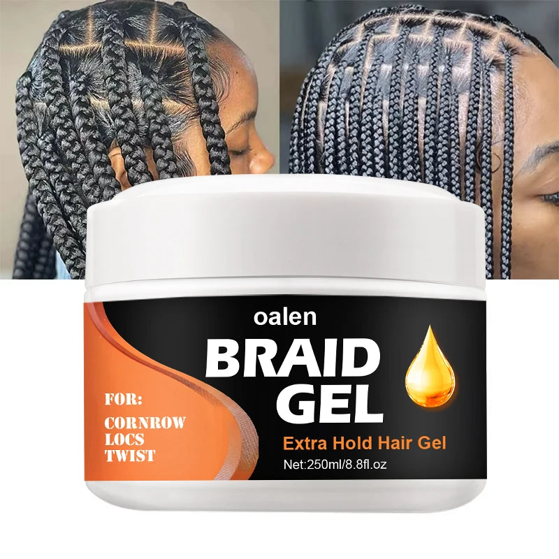 Big Organic Extra Hold Non-Flaking Moisturizing Hair Wax Strong Braid Loc Gel for 4C African Hair Private Label