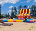 Commercial Pvc Waterslide Bouncy Castle Fun Jumper Bouncer Inflatable Giant Dual lane Water Slide with Pool