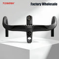 TOSEEK Factory Wholesale Road Bike Handlebar Ful Carbon Integrated Handlebar With Bike Computer Holder Road Bike Accessories OEM