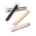 Wholesale Mirror Polished Stainless Steel Bar Rectangle Pendant Custom Accessories Fittings 5x40mm