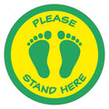 30cm Arrow Printing Distance Marker Ground Signs Distancing Floor Sticker Round Safety Sign PVC Sticker