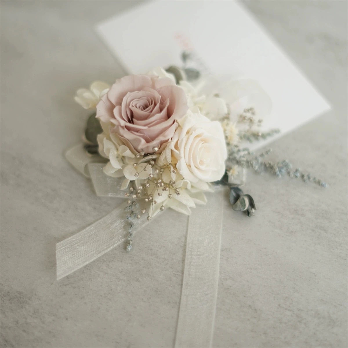 Wholesale High Quality Preserved Flowers and Plants Forever Eternal Roses Wrist Flowers for Wedding Decoration Flowers