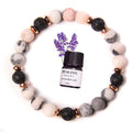 8MM Plain Natural Gemstone Men Women Bracelet High Quality Hot Selling Black Lava Stone Oil Diffuser Bracelet