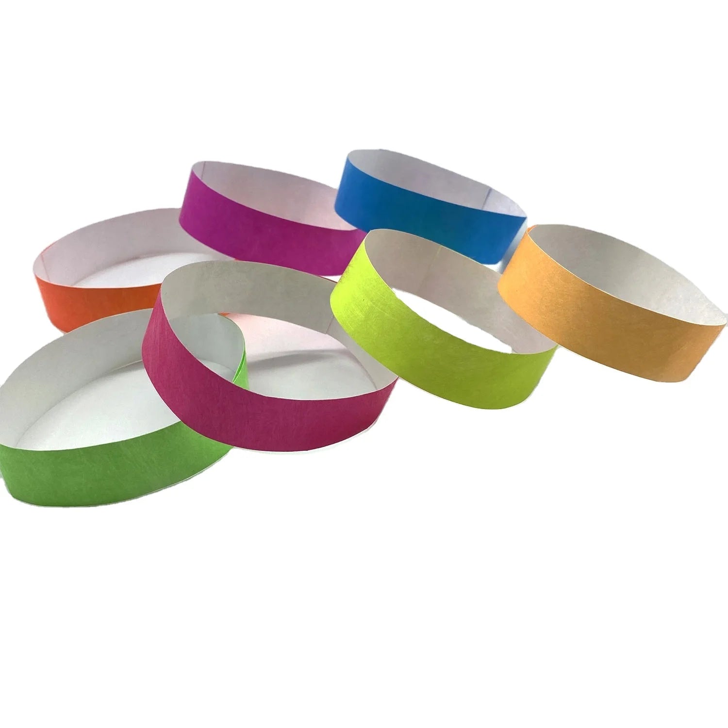 Neon Color Tyvek Wrist Band Waterproof Disposable Tyvek Paper Wristband for Events Festival