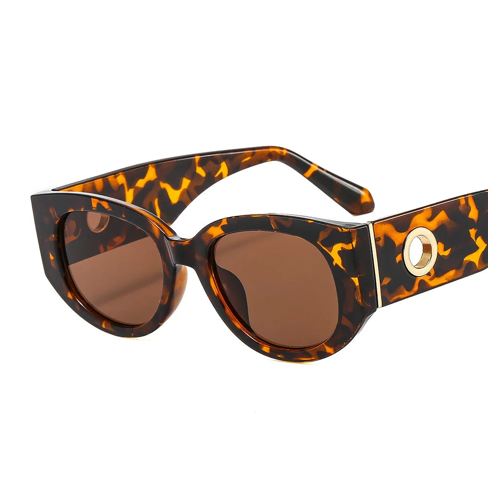 ADE WU OT9163 2024 Hot Selling Retro CatEye Sunglasses Personality Fashion Outdoor Shades Women Driving Extra Wide Bezel Glasses