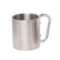 Custom Logo 304 Stainless Steel Camping Mug with Carabiner Metal Mug