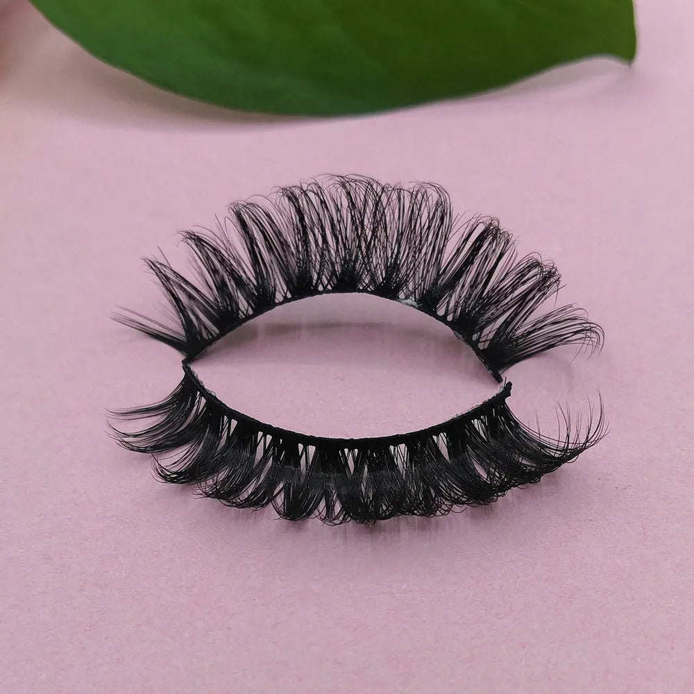 AMD08 Reusable Cluster Lash d for Eyelashes Russian Strip Lash Faux Mink 15mm Deep Wink Winged Eyelash Extensions Custom