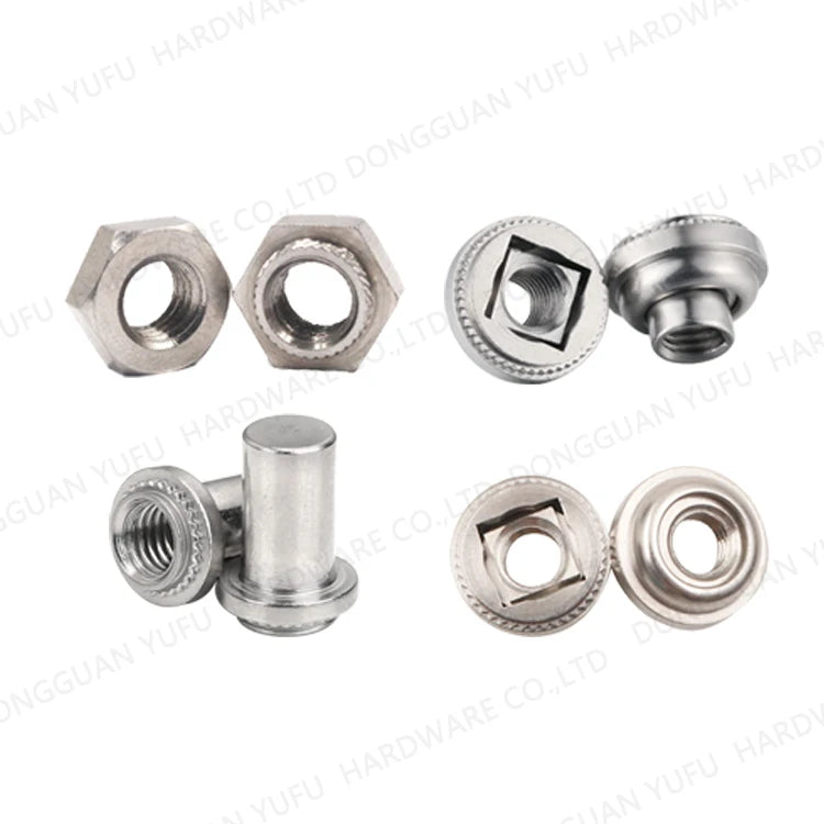 OEM No Standard for Customized Sizes and Materials Selflocking Sus304 Fasteners Self Clinching Flush Nuts