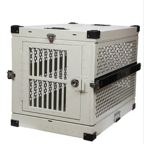 USMILEPET Factory Direct Customized Large Aviation Aluminum Dog Transport Cage Foldable Thickened Ventilation Dog Cage