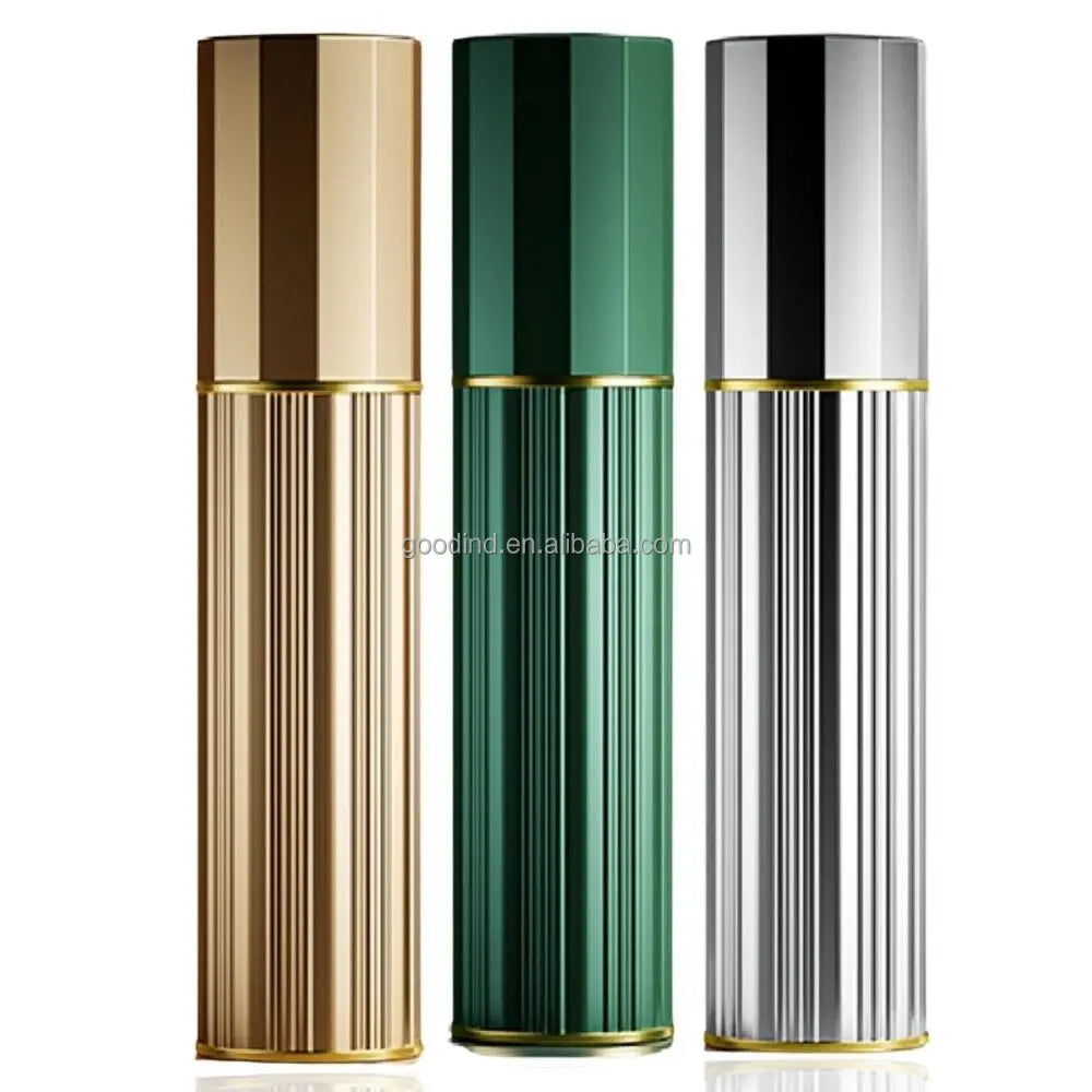 5ml Portable Aluminum Travel Perfume Atomizer Refillable Pump Sprayer Plastic Metal Base Cosmetics Hot Stamping