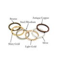Solid Brass Jumplock 30mm 1.2" Lock Clip Snap Jump Ring Key Fob Book Bind Curtain Leaf Copper Diy Hardware Accessories Craft