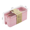 Creative Wheat Straw Three-layer Microwavable 1-3L Student Lunch Box Outdoor Picnic Bento for Kids