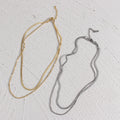 Wholesale Dainty Double Layered 18K Gold Plated Herringbone Multi Chain Necklaces Trendy Fashion for Weddings and Gifts