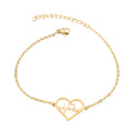 Popular Silver Endless Love Heart Shape Lucky Rope Pendant Bracelets
