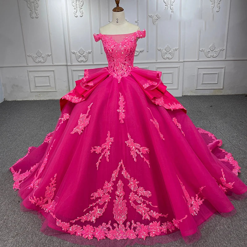 Perfect Neck Elegant Appliques Dresses Women Evening Gown Jancember 6529