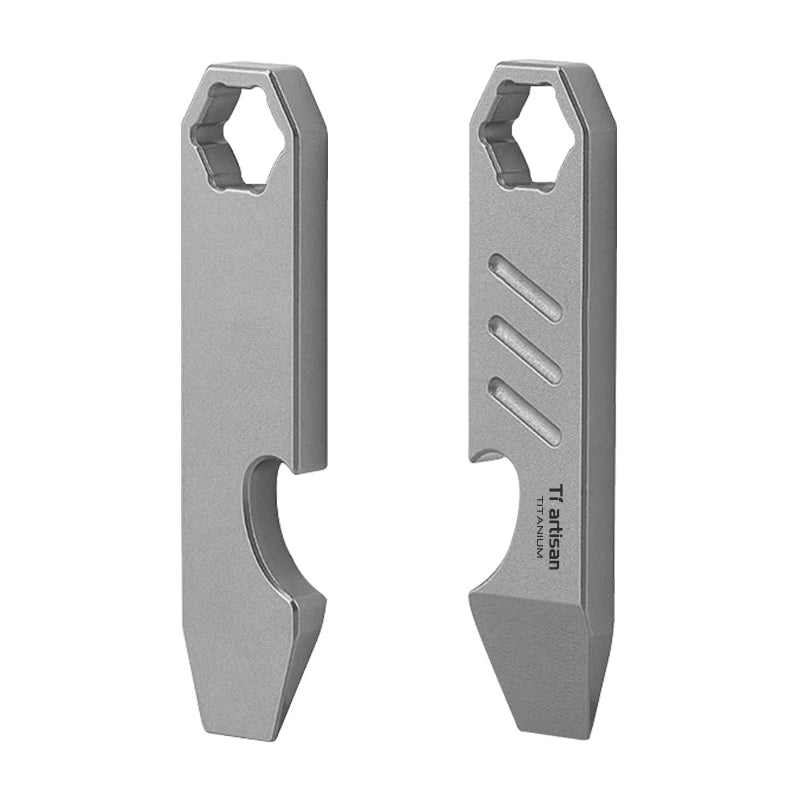 Titanium Alloy Crowbar Screwdriver Wrench Bottle Opener EDC Multifunctional Tool Outdoor Camping Pry Bar New Gift Camping Tool