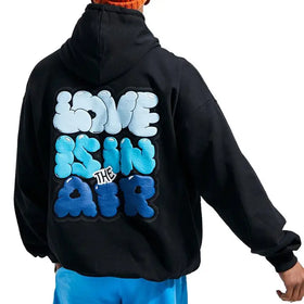 Unisex Hooded Pullover Hoodie Custom Heavyweight Black French Terry Cotton Eco-Friendly Breathable Anti-Wrinkle Spring Letter