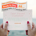 A6 custom cool thank you card flyer hangtag for clothing
