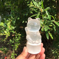 Wholesale Bulk Crystal Lucky Cats Selenite Plutus Cat for Decor or Gifts