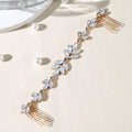 SLBRIDAL Handmade Opal Crystal Rhinestones Wedding Hair Comb Hair Pin Bridal Bridesmaids Women Hair Jewelry Accessories