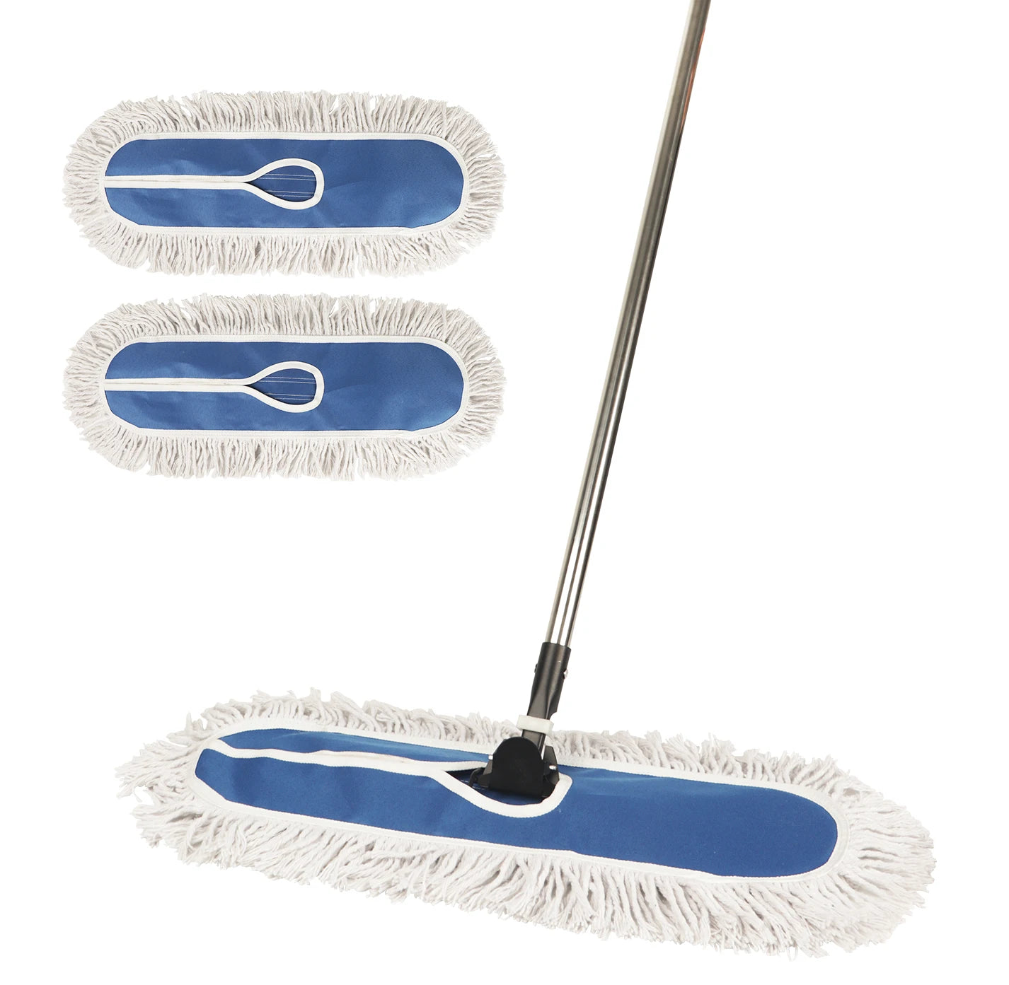 Wholesale Commercial Flat Mop Stainless Steel Head with Long Handle Cotton Yarn Material for Floor Cleaning Set
