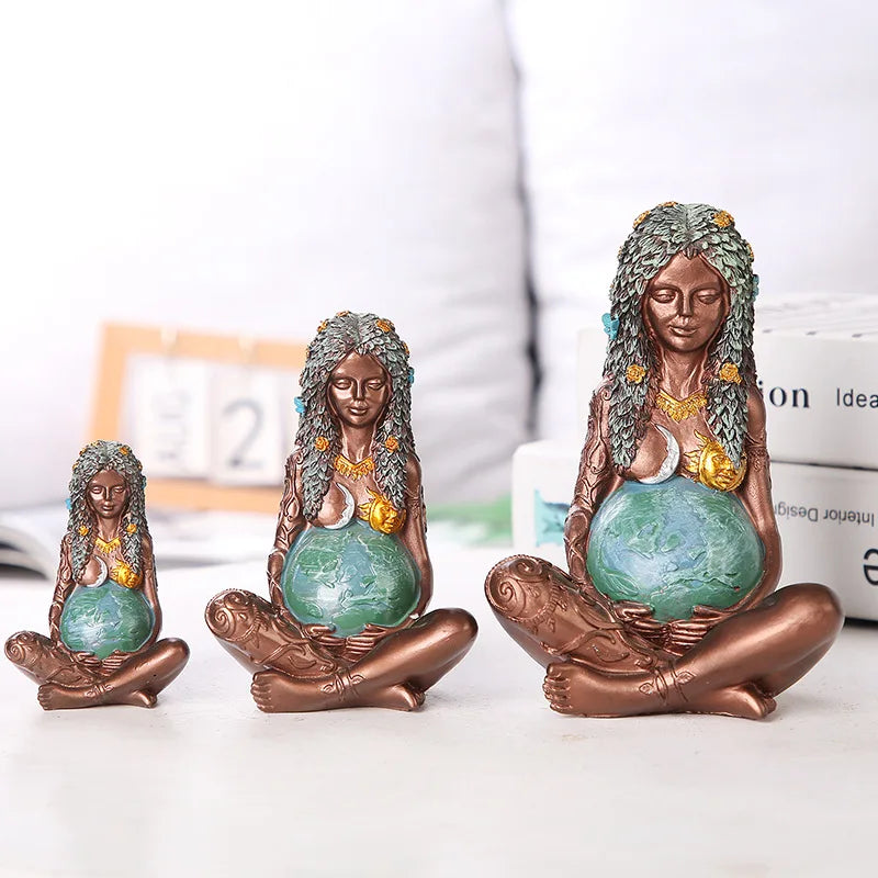 Resin Crafts Garden Decoration Statue MAB17 Mother Earth Art Goddess Statue Craft Ornaments