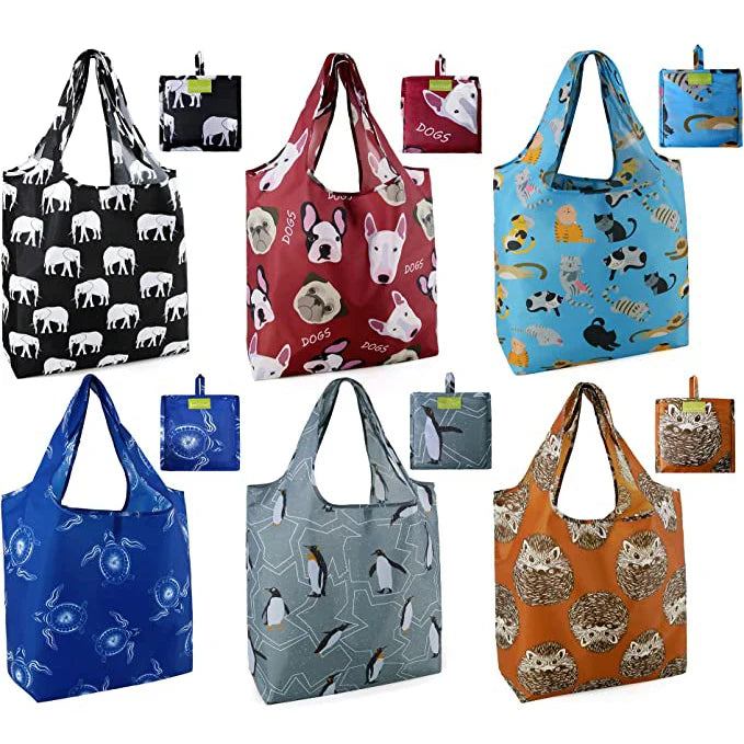2025 promotional wholesale custom large eco Polyester grocery bags handbag reusable foldable tote shopping bag