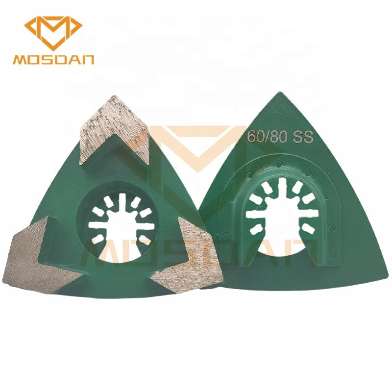 3 Inch Triple Arrows Triangle Grinding Pads with Star Lock for Corner Edge