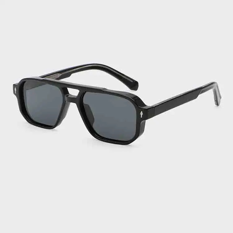 Double Bridge Oversized Glasses Square Sunglasses 2025 Retro Sunglasses Unisex Recycled Plastic Sunglasses