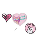 Custom Hot Melt Adhesive Iron on Embroidered Heart Letters Alphabet Garment Patches for Clothing Hats Bags Shoes Decoration