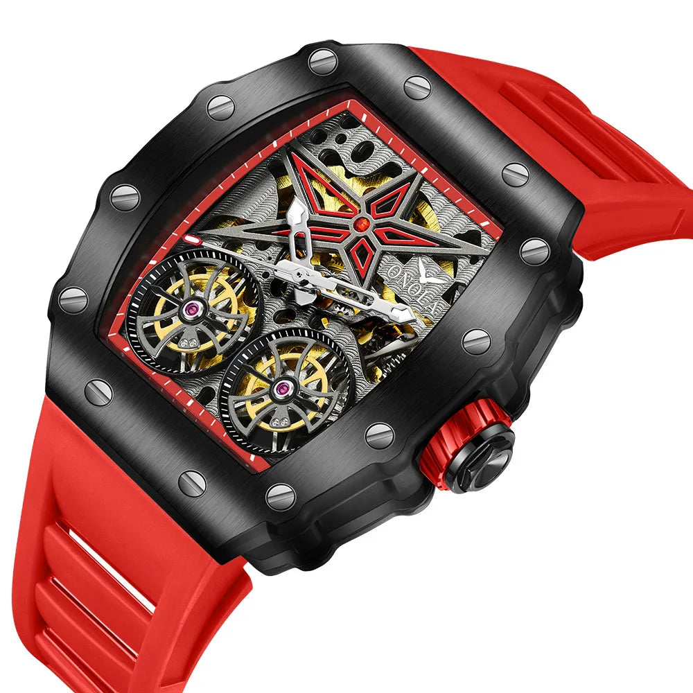 Watch for Men New Luxury Watches ONOLA Brand Fashion Hollow Full Automatic Mechanical Men Watch Waterproof Clock