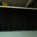 NFPA 701 Compliant 420gsm Ribbon Top Fireproof Velvet Theater Curtains for Stage Safety and Noise Reduction
