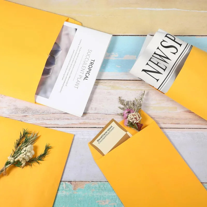 Wholesale 9X12 Gold Catalog Self-Adhesive Kraft Paper Envelopes Chinese Style Release Paper Bags Cross-Border Pearlescent Style