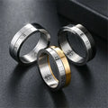 Roma Vintage Fine Rings Stainless Steel with Gold Silver Black Rotatable Roman Numeral Fashion Ring