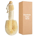 Wooden Sisal Bristle Dry Body Exfoliating Brush Bathroom Shower Body Massage Scrubber Brushes for Adult