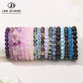 JD GEMS Wholesale Spiritual Healing Quartz Stretch Yoga Beaded Amethyst Beaded Bracelet Ideal for Daily and Office