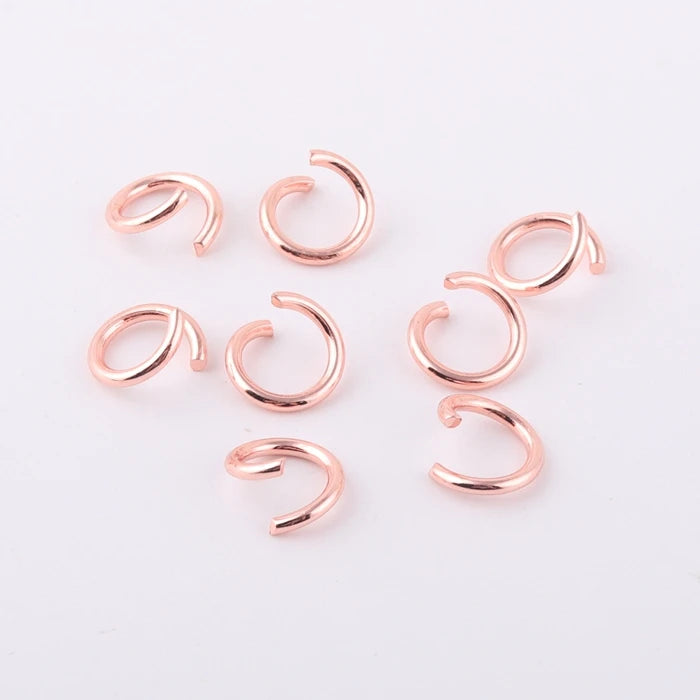 Factory Supply Cheap Price Rose Gold Color 10mm Metal Small Jump Ring for Jewelry Accessories