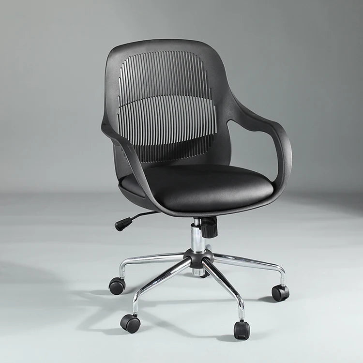 Nordic Lift Swivel Computer Chair Comfortable Cushion Plastic Backrest Office Chair with Pulleys