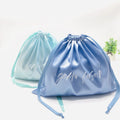 Custom Brand Logo Satin Wig Packaging Bag Hair Extension Storage Pouch Swimsuit Underwear Packaging Dust Silk Pouch