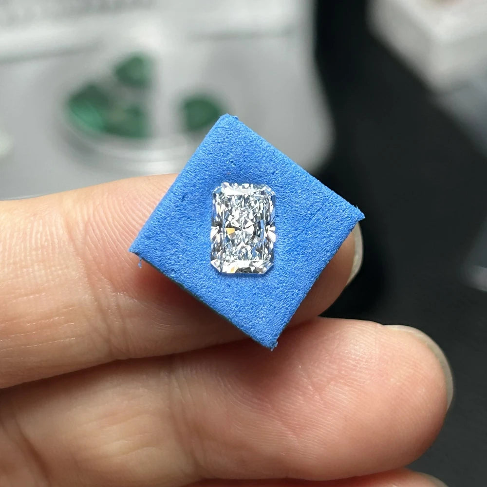 IGI Certificate Excellent Cut  D VS1 Radiant Cut 2 5 Carat Diamond Lab Grown Diamond Stone for Women Ring