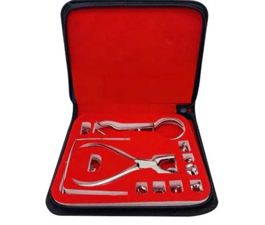 Dentist Lab Equipment Dental Oral Material Rubber Dam Puncher Orthodontic Tools Kit