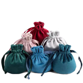 New Design Promotional Small Luxury Dust Bag Custom Velvet Jewelry Drawstring Pouch Bag Drawstring Gift Bags