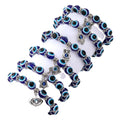 New Arrival Evil Blue Eyes Bead Stretch Bracelet Pendant Handmade Alloy Eye Tortoise Butterfly Hamsa Design for Men Women's Gift