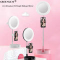 New Portable Mini Fill-in Lamp Desktop Phone Bracket Light Mirror Live Broadcast Fill Light Makeup Mirror