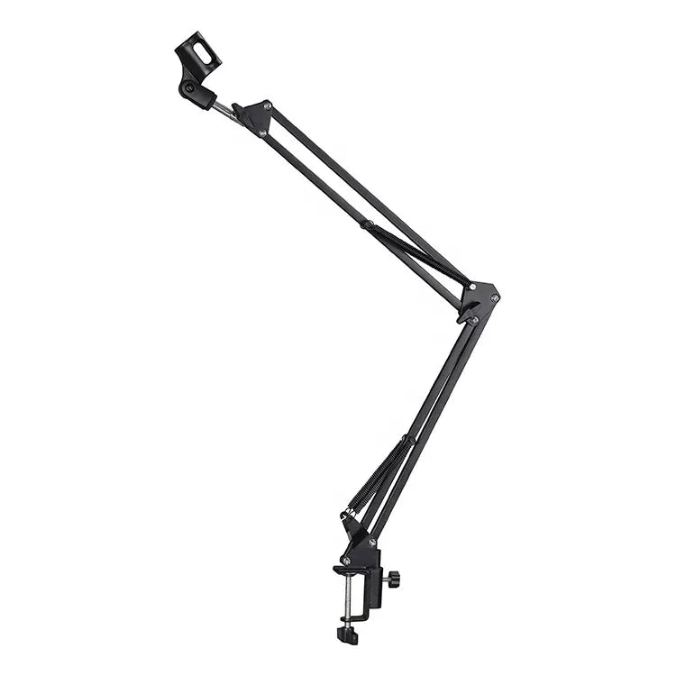 Adjustable Metal Microphone Stand -Professional Desktop Bracket for Recording with Table Mount Design